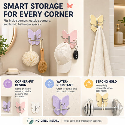 KORAKIO® 🦋🪝 Butterfly 270° Rotating Wall Organizer