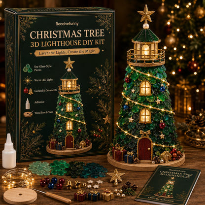 50% OFF 💕 KORAKIO® The Christmas Craft Your Family Will Love 🎄 Glow-Up DIY Lighthouse Kit