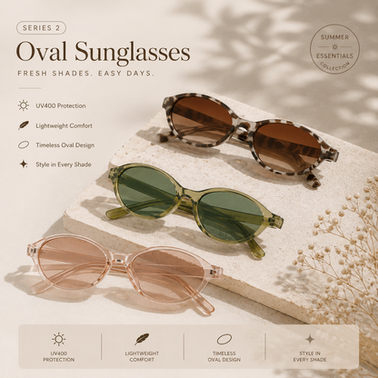 korakio® Vintage Oval Sunglasses-6 Shades For Every Mood