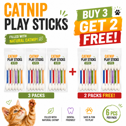 korakio® 🐱🍃 Giant Q-Tip Catnip Kicker Toy