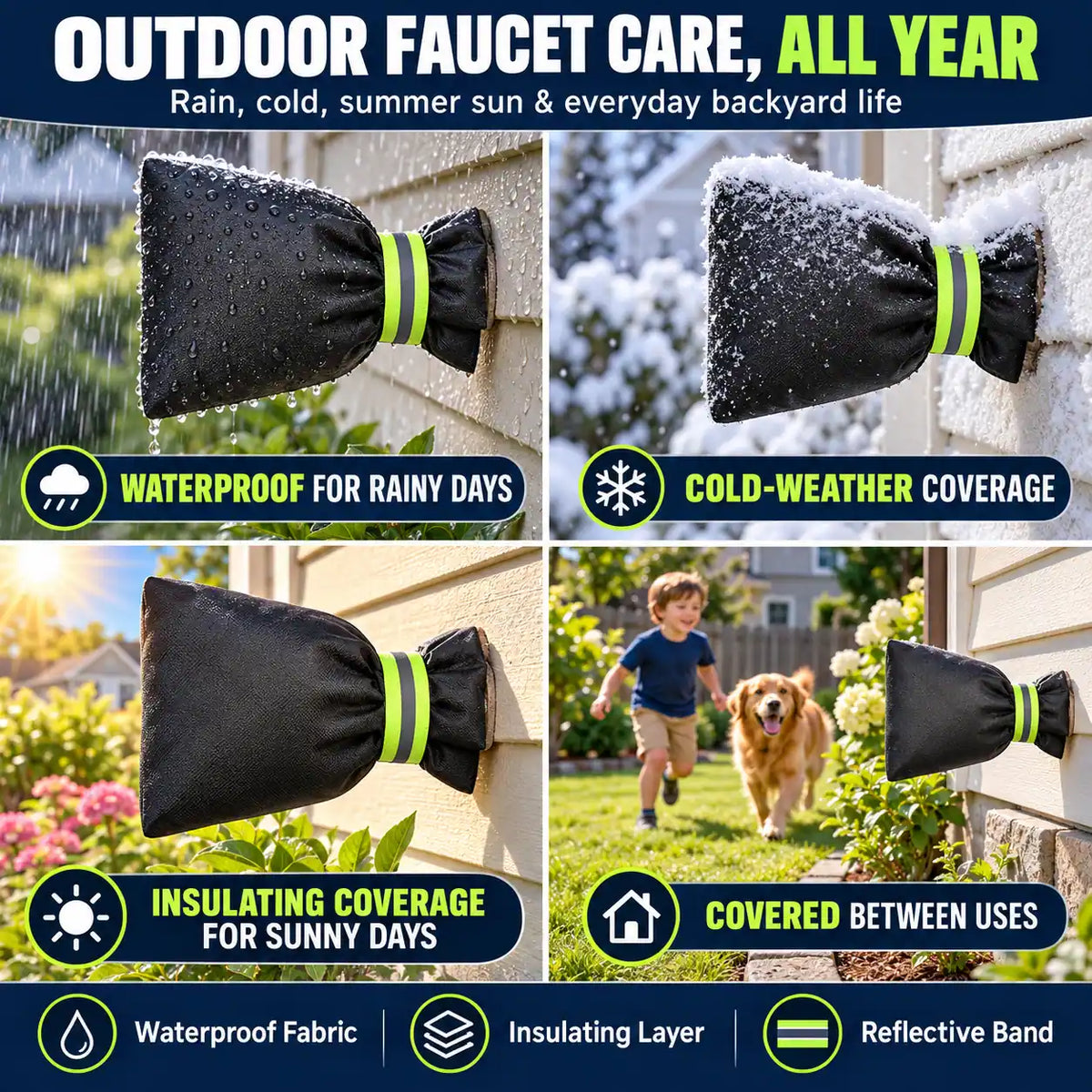 KORAKIO® 🚰🧤 All-Weather Outdoor Faucet Cover