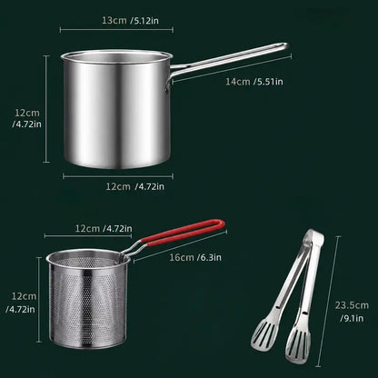 KORAKIO® 🍟 Stainless Steel Deep Fryer Set – Crispy Favorites, Less Oil