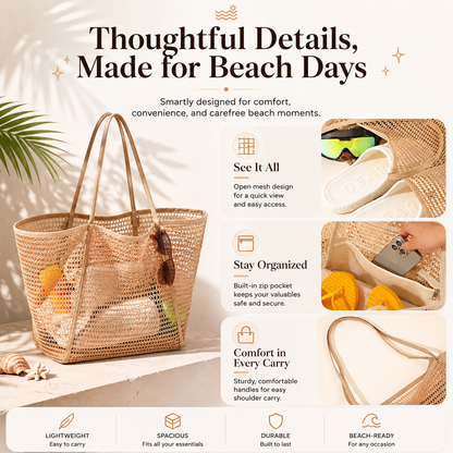 Summer Mesh Beach Tote Bag 🏖️