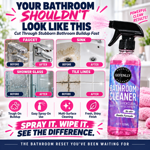🆙 Pink Foam Bathroom Cleaner Spray