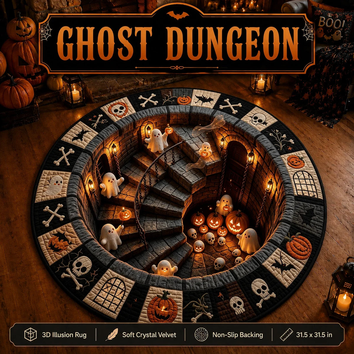 🆙Halloween 3D Illusion Rug