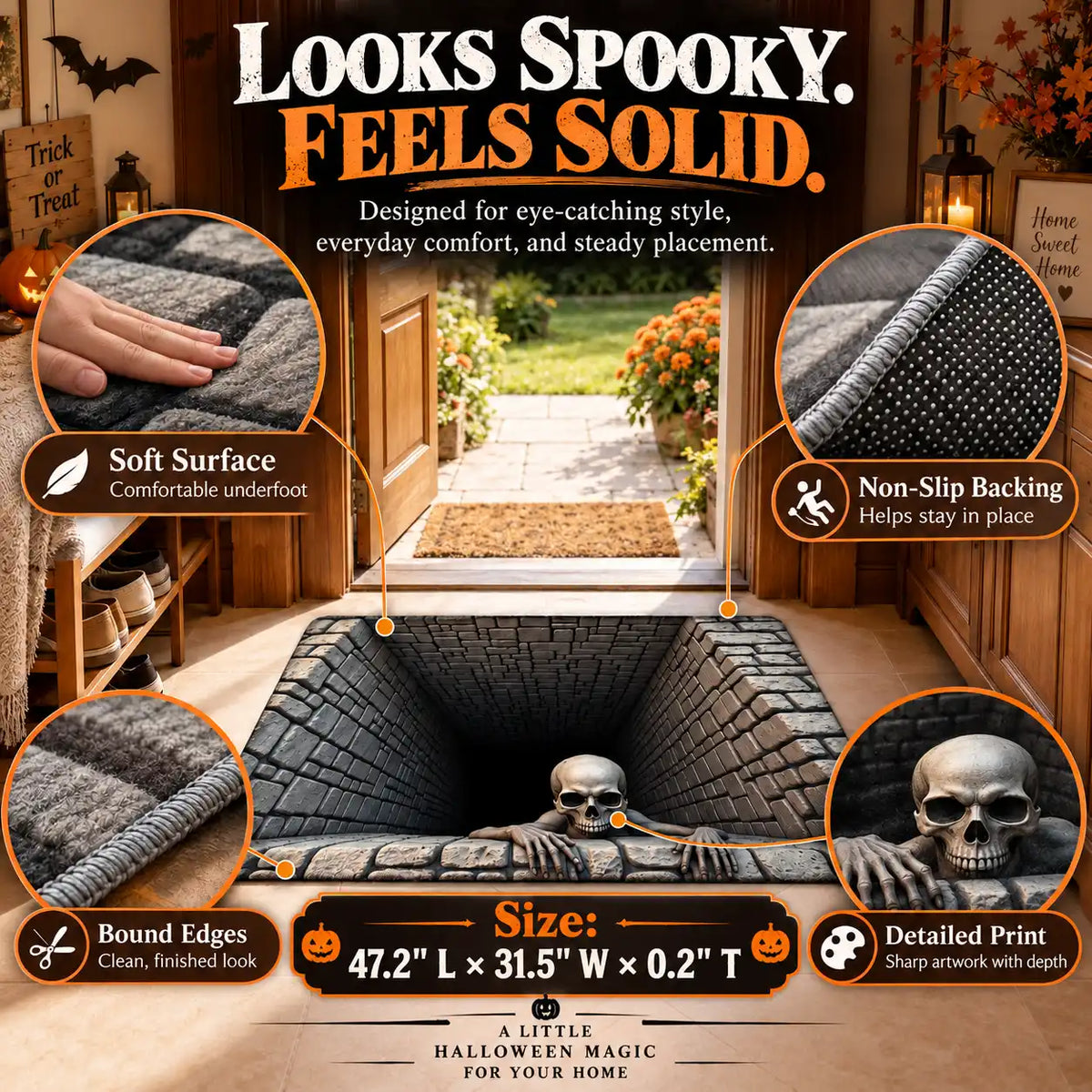 🆙Premium 3D Illusion Halloween Rug