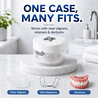 🦷🫧 3-in-1 Retainer Cleaning & Storage Case