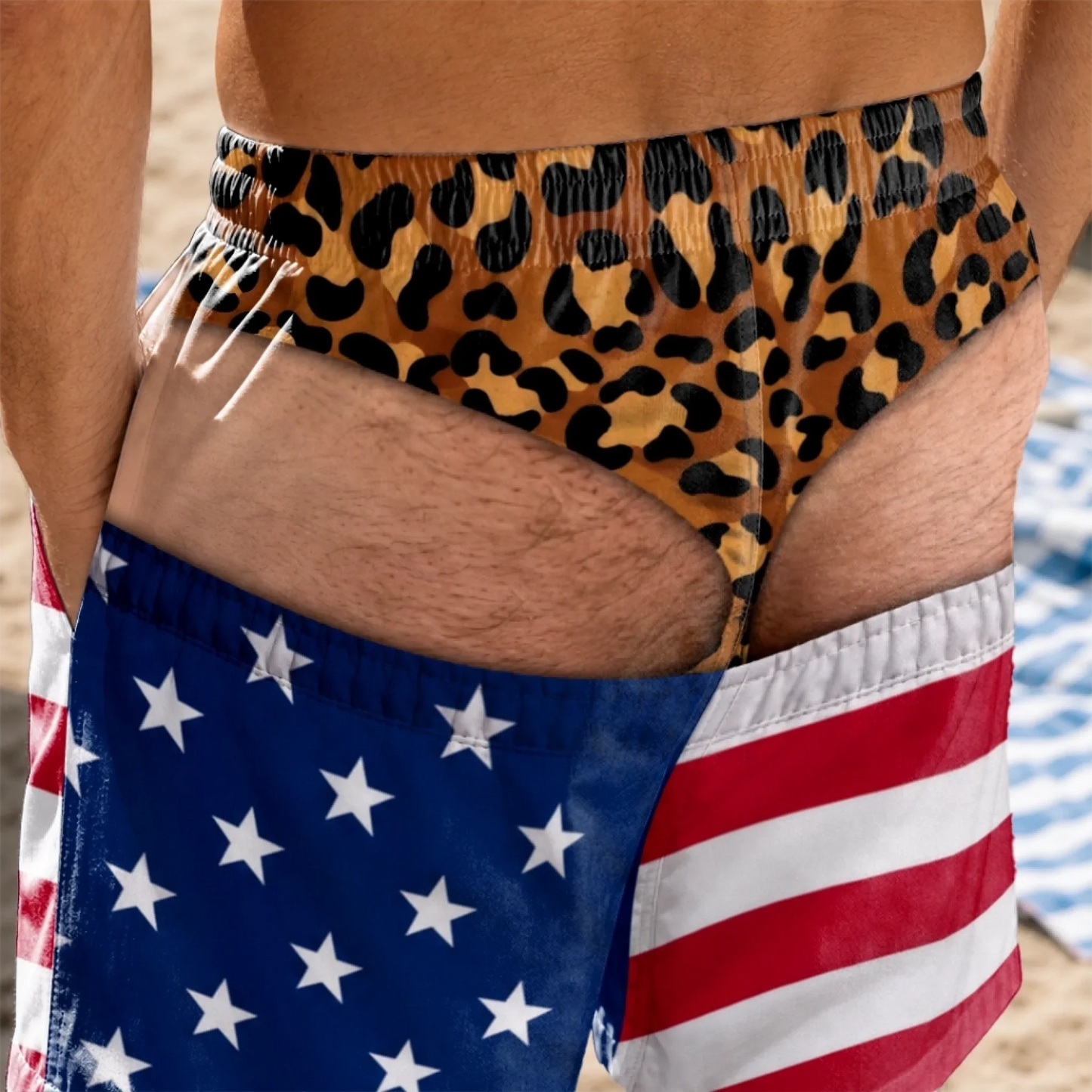 korakio® 🏖️Custom Wide Load Swim Trunks – The Funniest Summer Gift