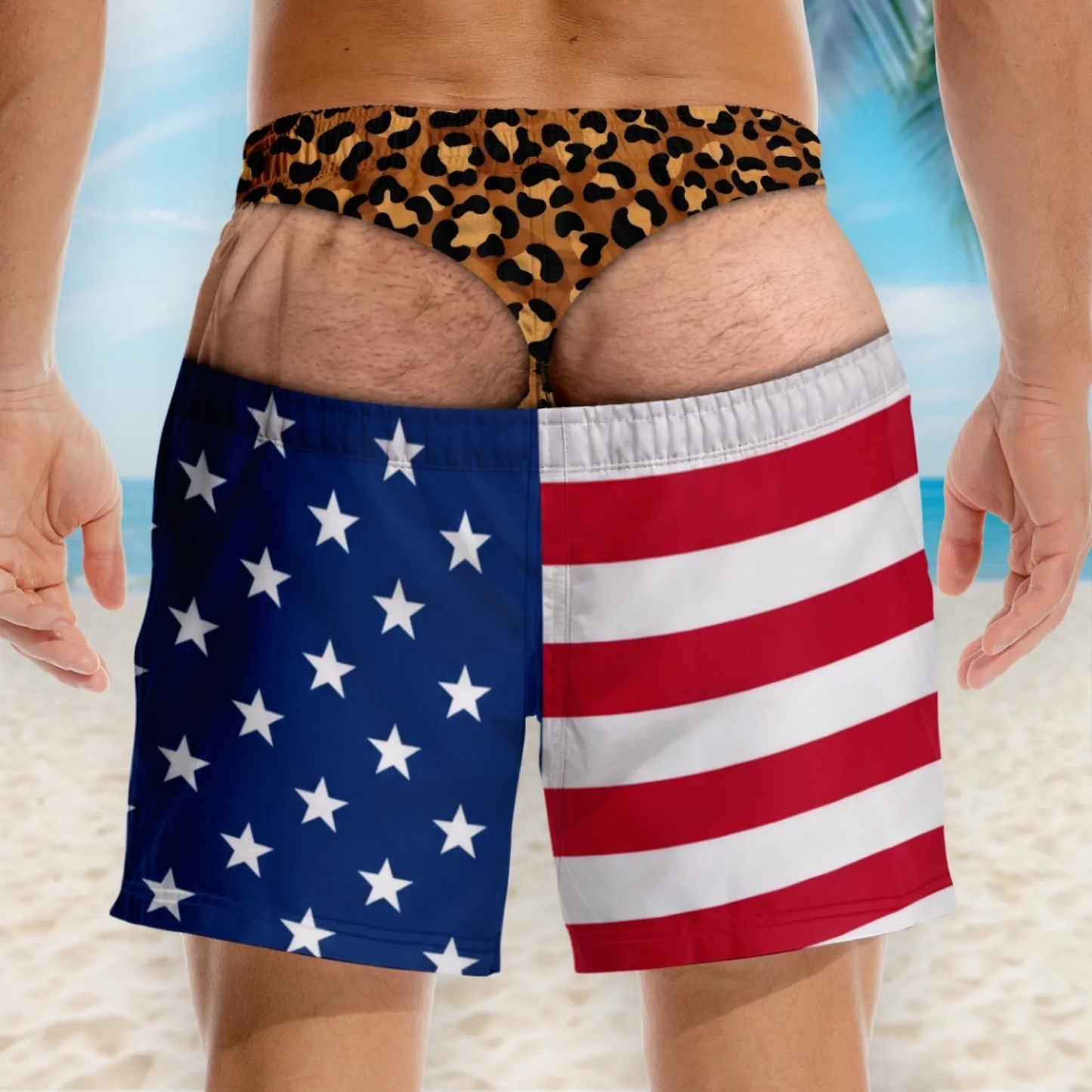 korakio® 🏖️Custom Wide Load Swim Trunks – The Funniest Summer Gift