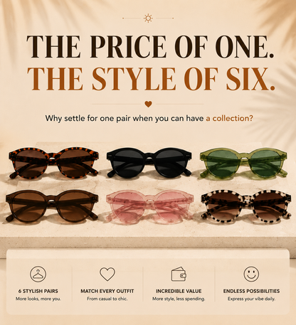 korakio® Vintage Oval Sunglasses-6 Shades For Every Mood
