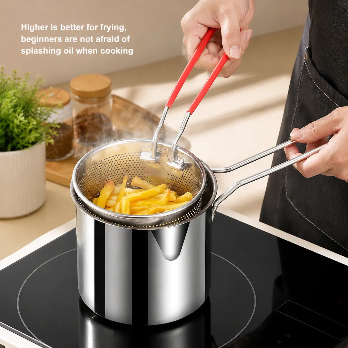 KORAKIO® 🍟 Stainless Steel Deep Fryer Set – Crispy Favorites, Less Oil
