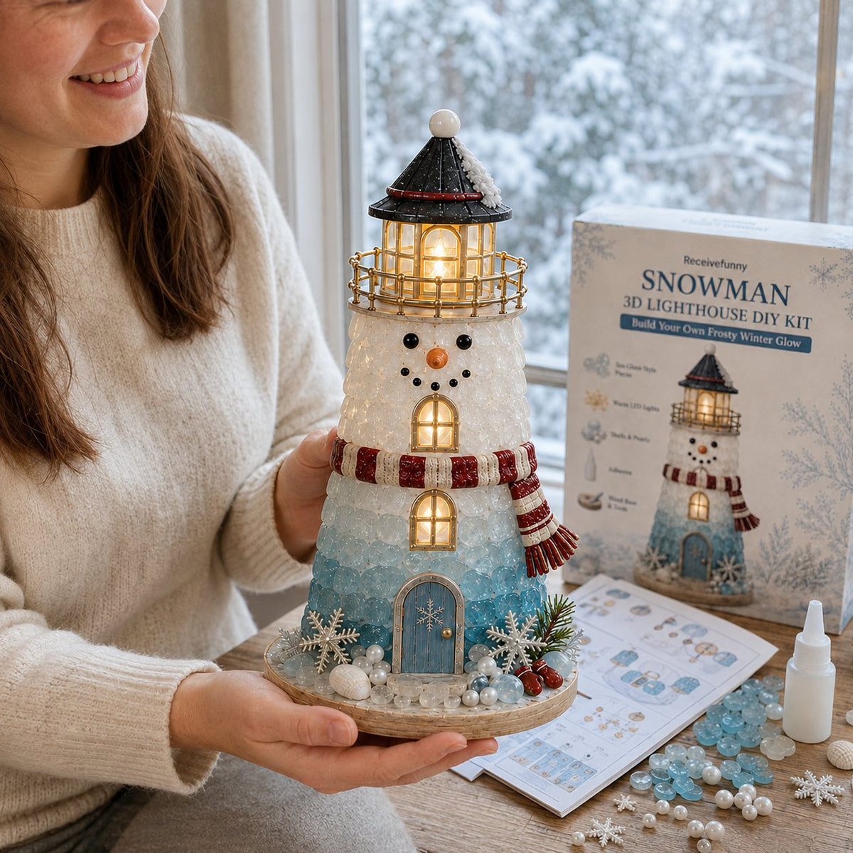 50% OFF 💕 KORAKIO® The Christmas Craft Your Family Will Love 🎄 Glow-Up DIY Lighthouse Kit