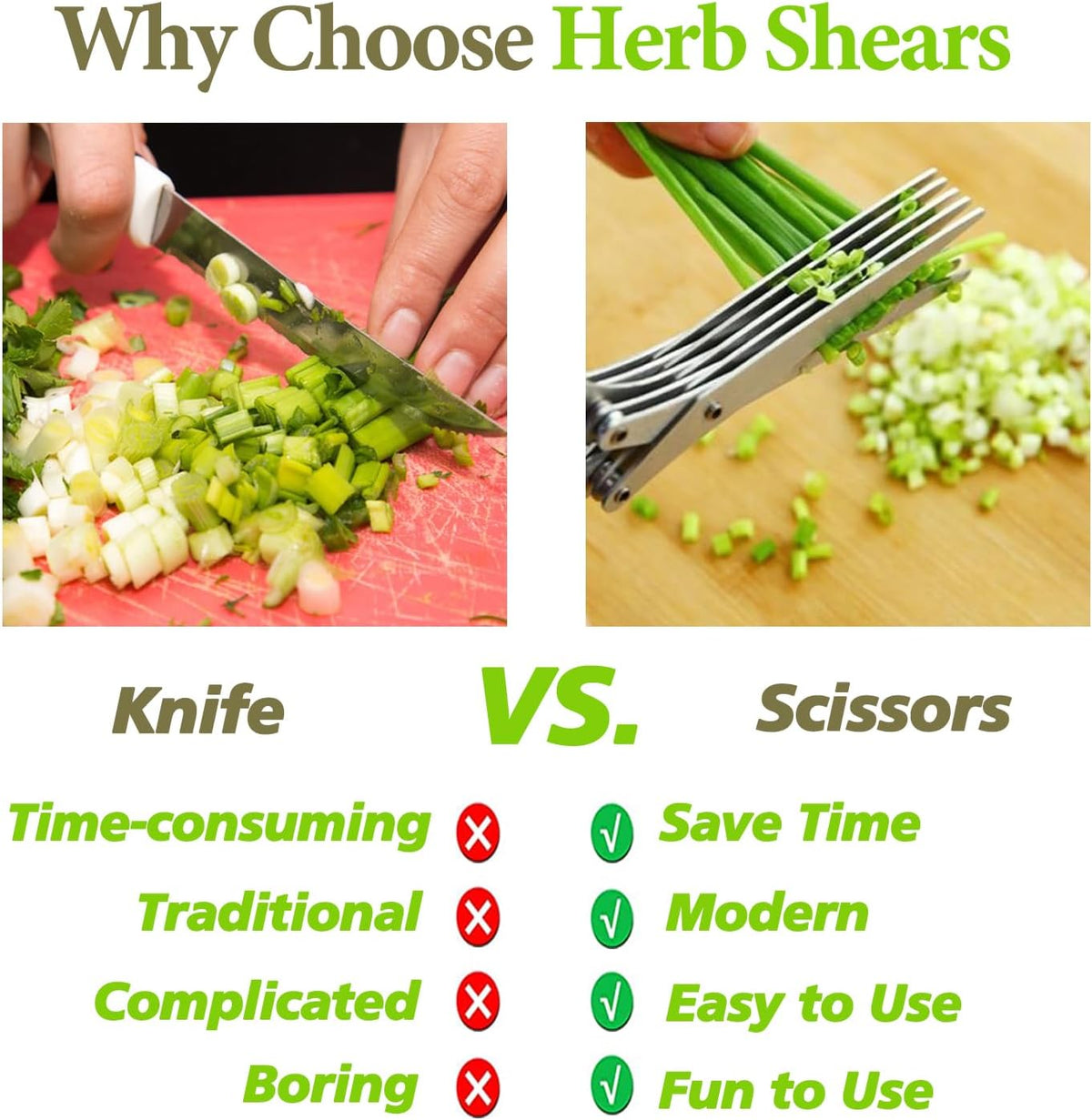 ✂️ 5-Blade Herb Scissors – Chop Fresh Herbs Faster Without A Knife