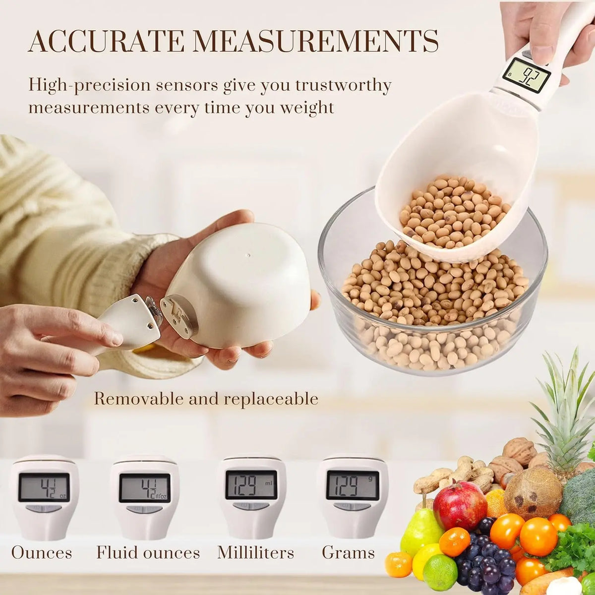 KORAKIO®🥄 Smart Digital Measuring Spoon Scale – Precise Food Measurement Made Easy