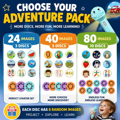 KORAKIO® 🔦✨ Magical Kids Projection Flashlight Toy