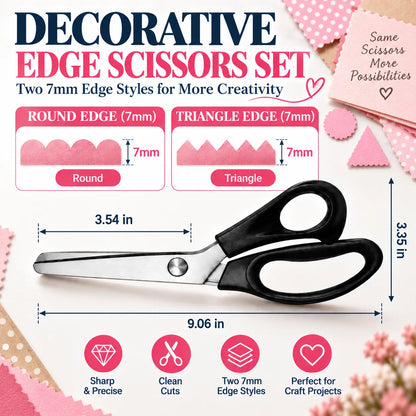 🆙✂️Triangle Tooth Pinking Shears
