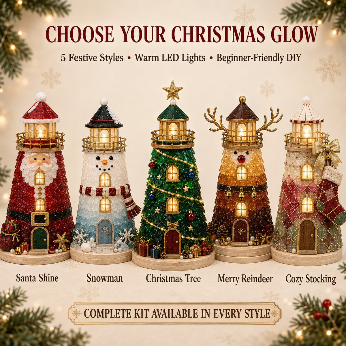 50% OFF 💕 KORAKIO® The Christmas Craft Your Family Will Love 🎄 Glow-Up DIY Lighthouse Kit
