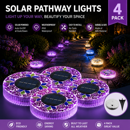 korakio®Solar Outdoor Mosaic Disk Lights🔹🔸