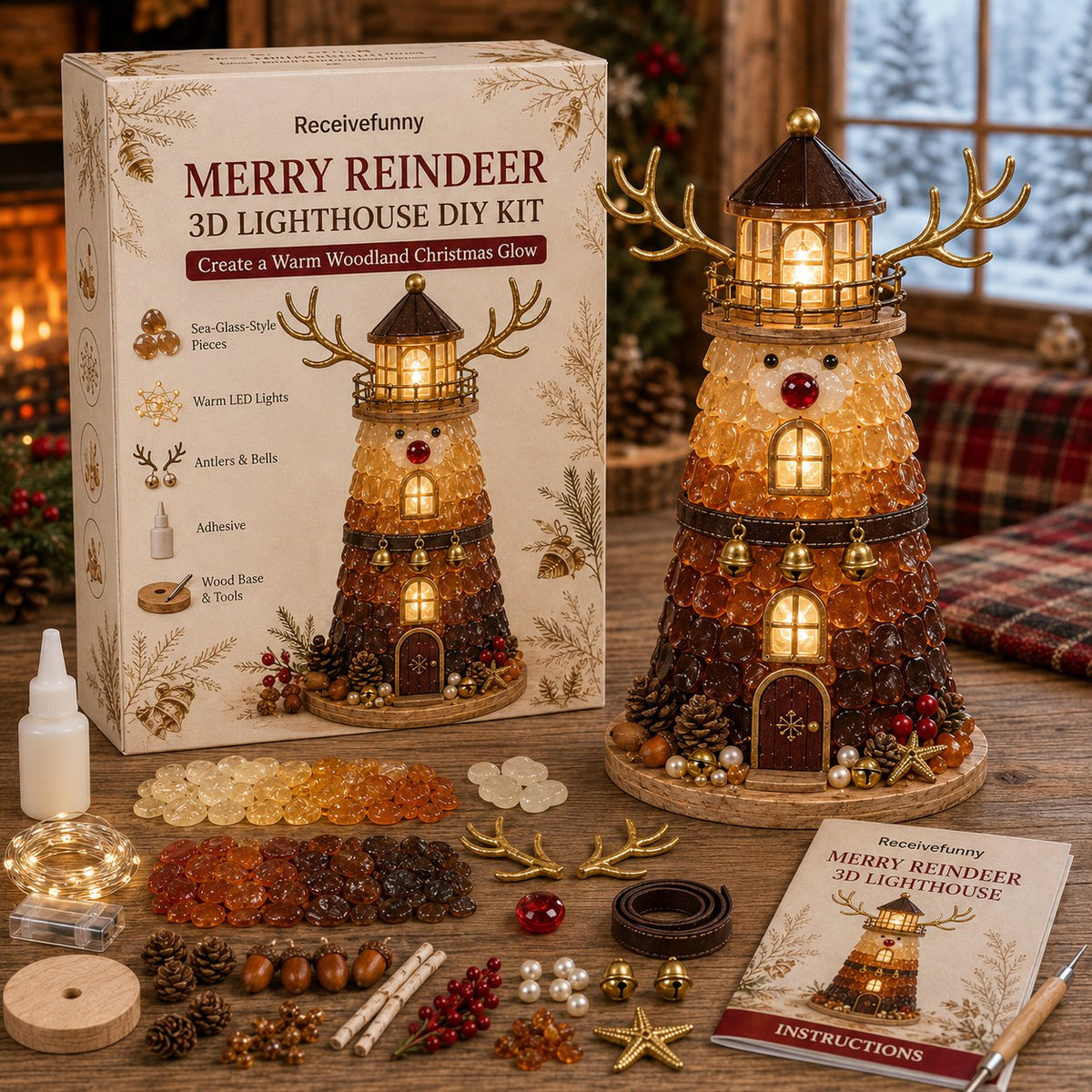 50% OFF 💕 KORAKIO® The Christmas Craft Your Family Will Love 🎄 Glow-Up DIY Lighthouse Kit