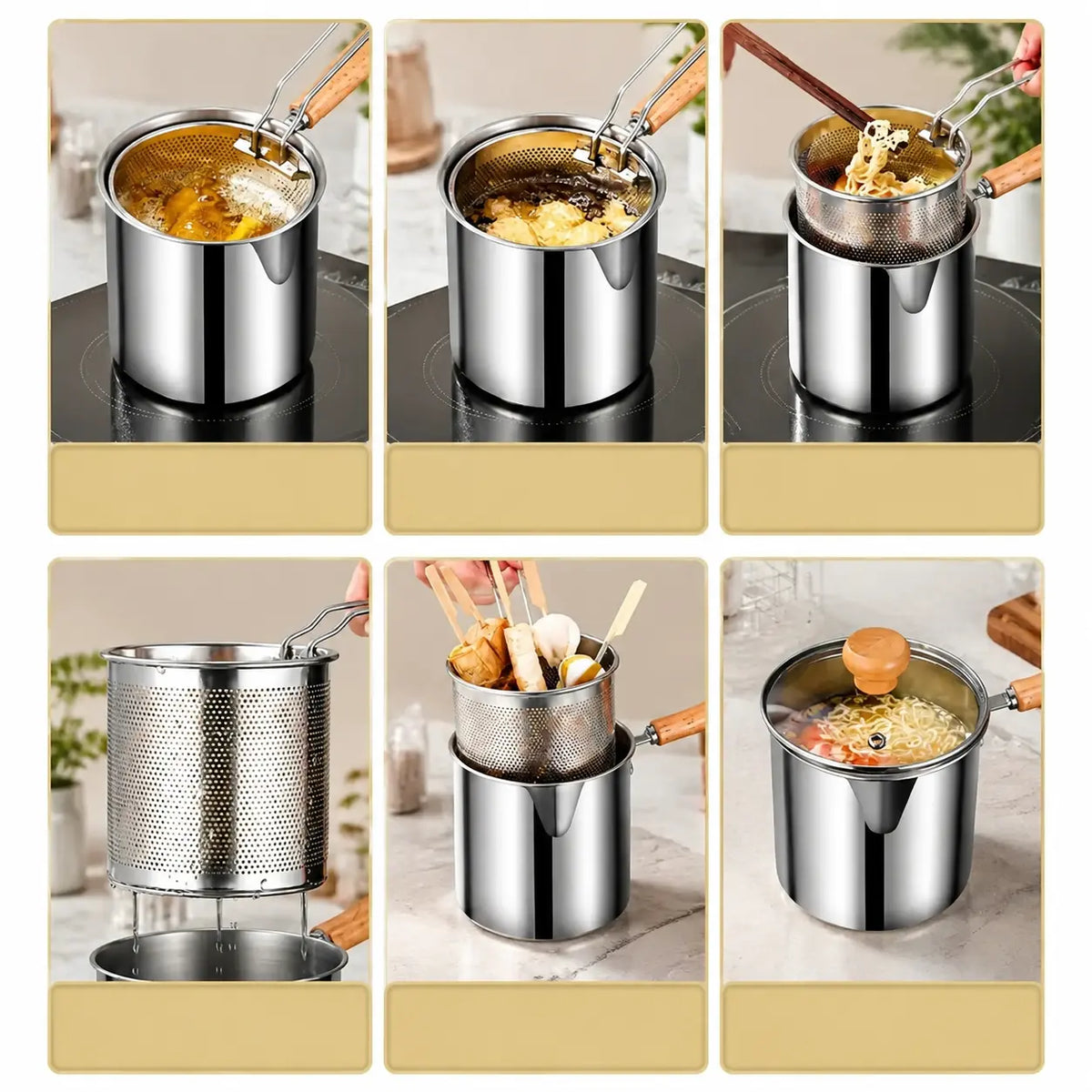 KORAKIO® 🍟 Stainless Steel Deep Fryer Set – Crispy Favorites, Less Oil