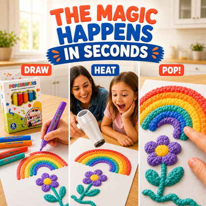 upsell-korakio®🌈Popcorn Heat-Activated 3D Art Pens