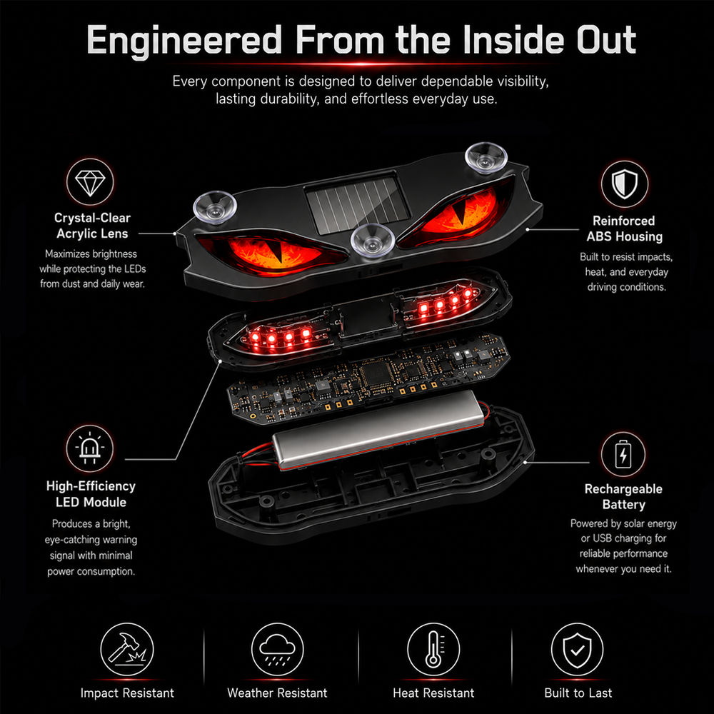 korakio®👿 Turn Your Ride Into A Nighttime Beast – Solar Demon Eye Car Light