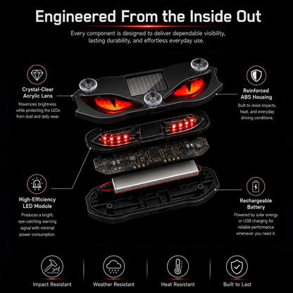 korakio®👿 Turn Your Ride Into A Nighttime Beast – Solar Demon Eye Car Light