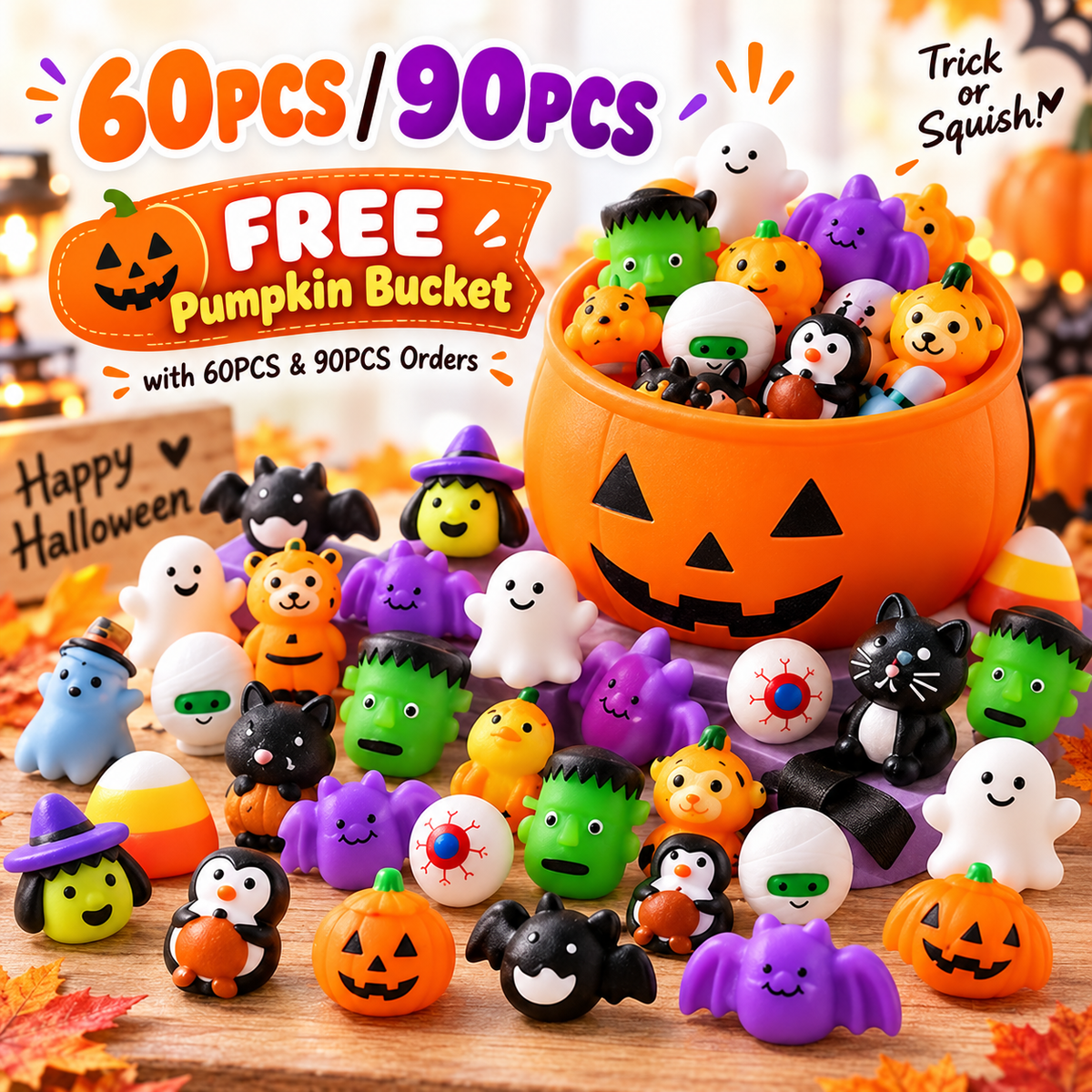 KORAKIO® 🎃 30PCS Halloween Squishy Treat Set