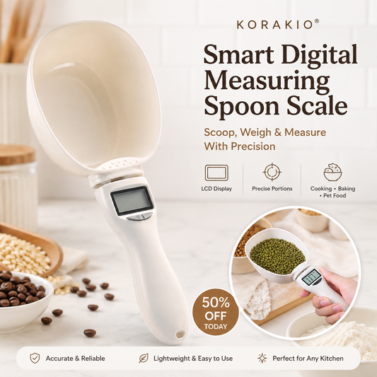 KORAKIO®🥄 Smart Digital Measuring Spoon Scale – Precise Food Measurement Made Easy