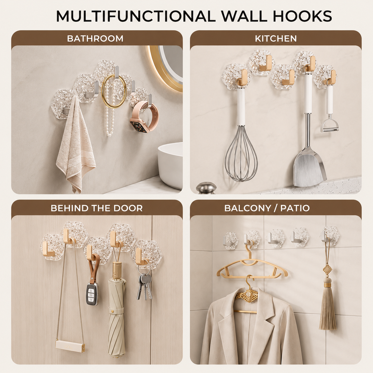 KORAKIO® 🛠️ Drill Free Heavy-Duty Wall Hooks
