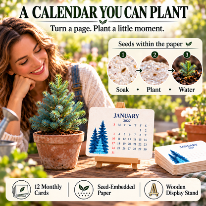 KORAKIO® 🌱🗓️ Eco-Friendly Plantable “Growing Joy” Seed Calendar 2027