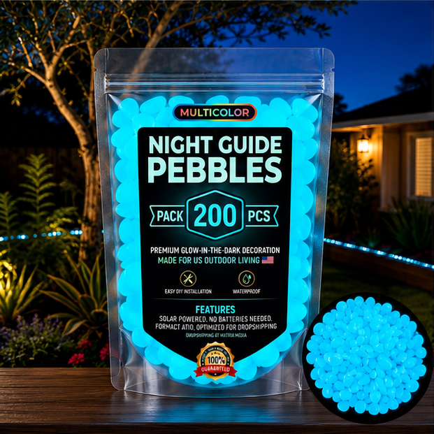 korakio®✨ 200PCS Colorful Glow-in-the-Dark Garden Stones for Magical Night Paths