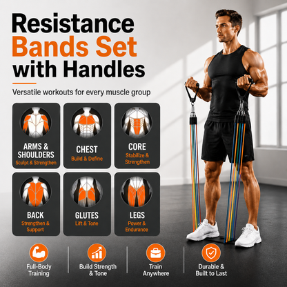 korakio® Resistance Bands Set with Handles-💪 Build Muscle Anywhere