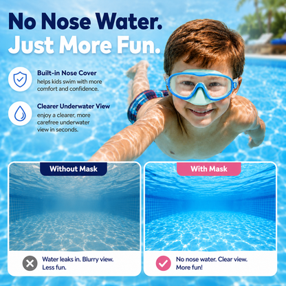korakio® 🥽 Kids Swim Goggles - Soft No-Mark Fit, Anti-Fog UV Protection & Wide View