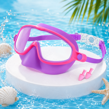 korakio® 🥽 Kids Swim Goggles - Soft No-Mark Fit, Anti-Fog UV Protection & Wide View