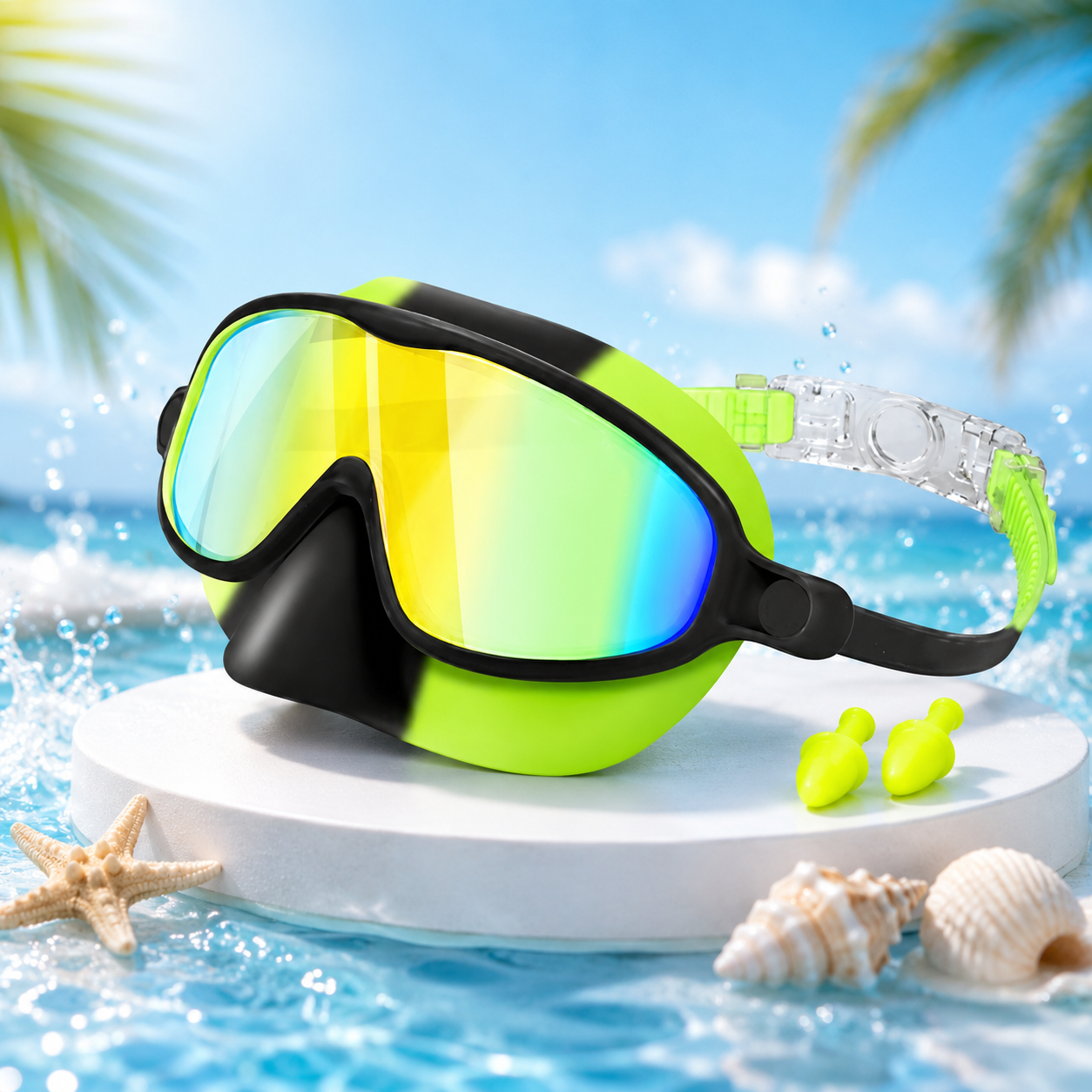 korakio® 🥽 Kids Swim Goggles - Soft No-Mark Fit, Anti-Fog UV Protection & Wide View