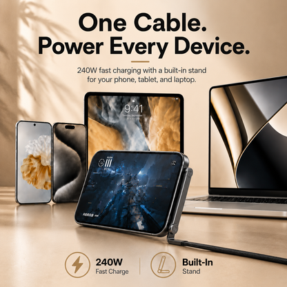 korakio® ⚡240W Fast Charging Cable with Built-副本