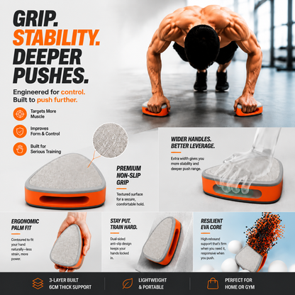 korakio® 💪 Push-Up Pads – Stable Grip Training Support for Better Workouts