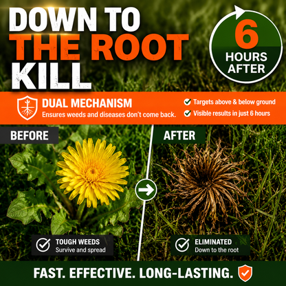 korakio® 🪴 New Upgrade 2-in-1 Herbicide for Tough Lawn Weeds
