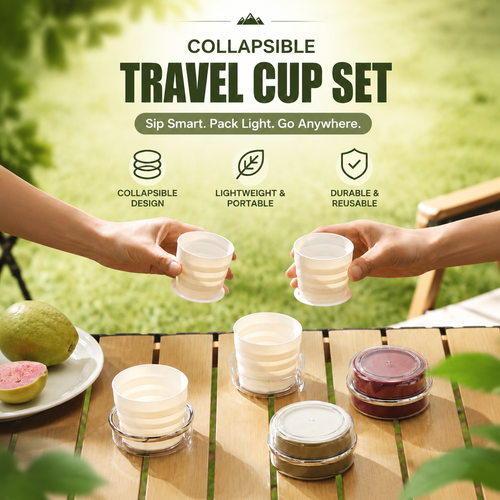 korakio®🍵 Collapsible Travel Cup Set