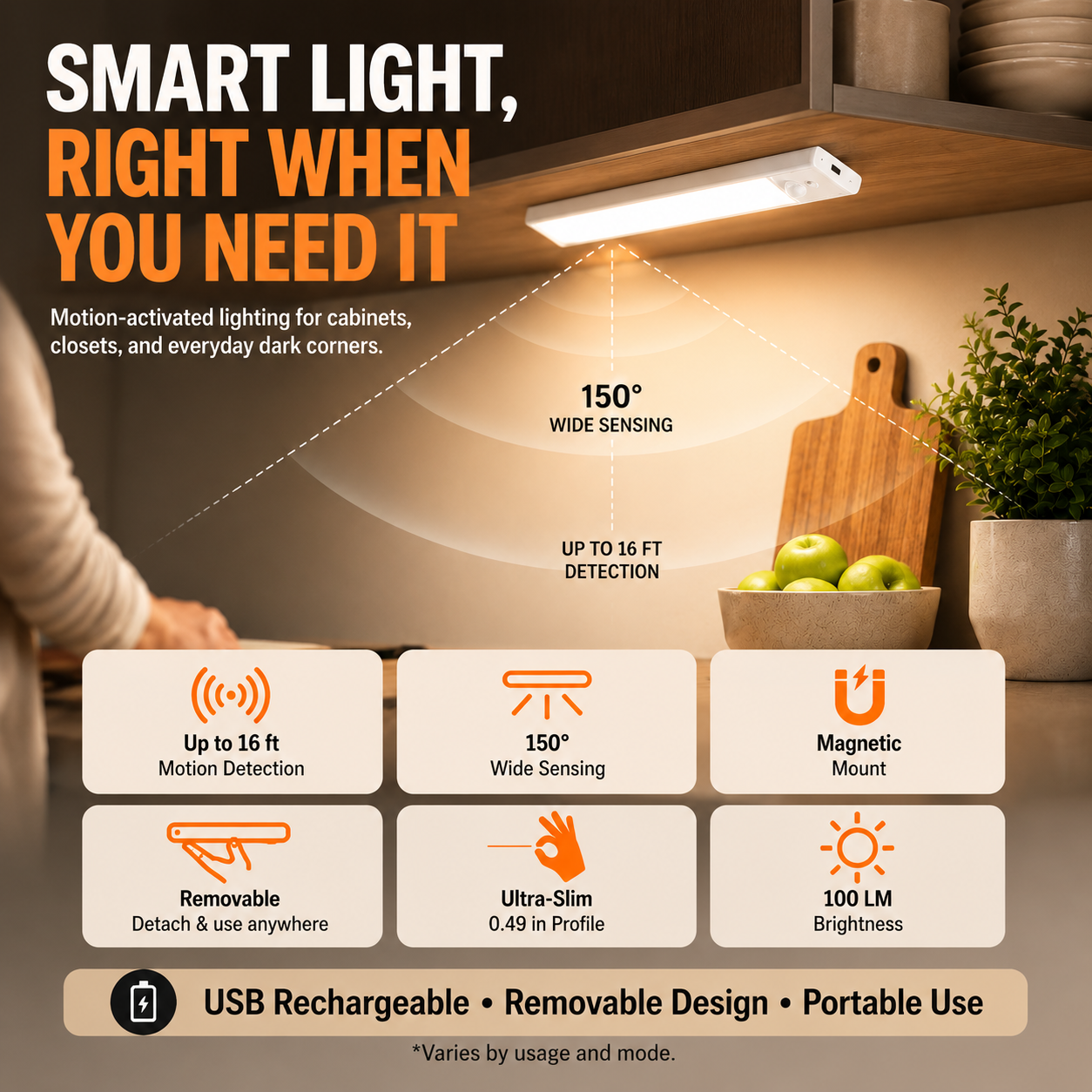 upsell-korakio® Magnetic Rechargeable Motion Sensor Light