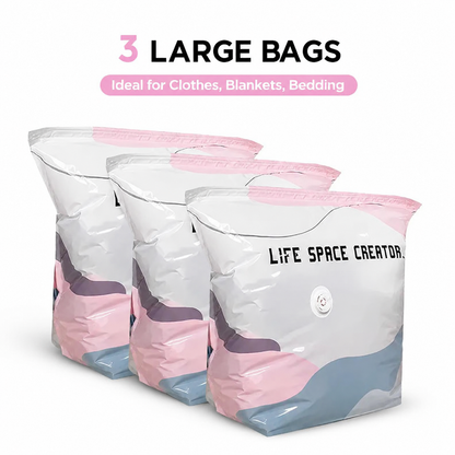 korakio® 🔥No-Pump Vacuum Storage Bags Compress Bulky Clothes & Bedding Without a Vacuum