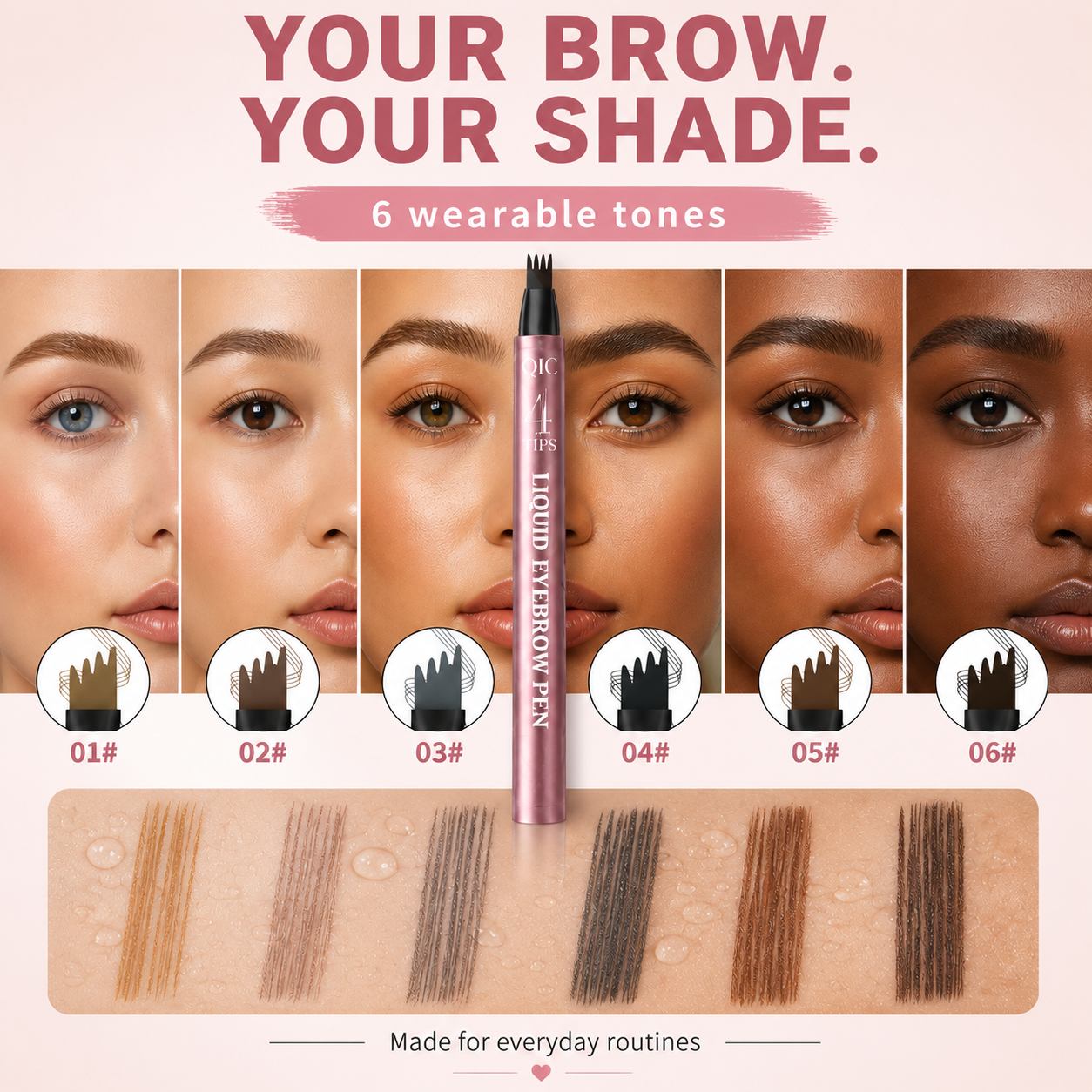 korakio® 🎨🖌️ 4-Tip Microblading Eyebrow Pen