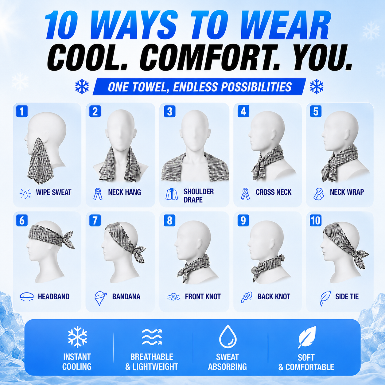 korakio® ❄️ Instant Cooling Relief Towel