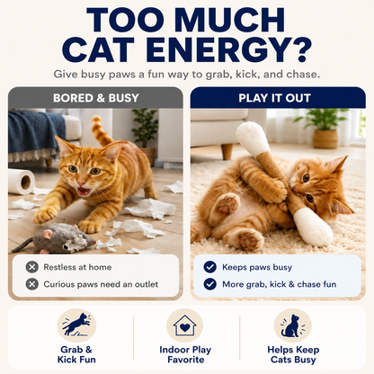 korakio® 🐱🍃 Giant Q-Tip Catnip Kicker Toy