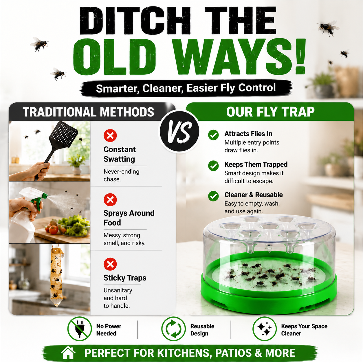korakio® 🪰♻️ Reusable Funnel Fly Trap