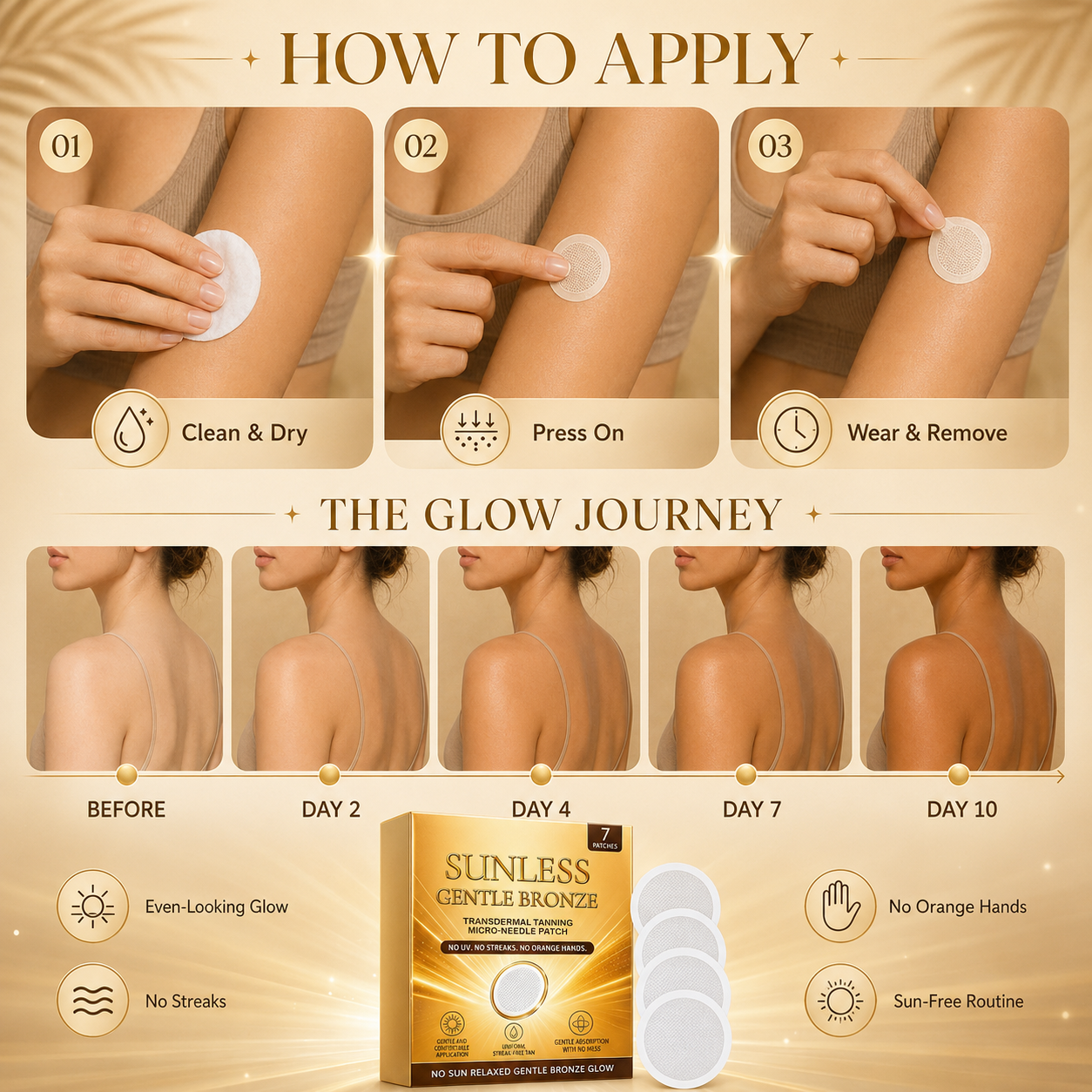 korakio® 🤎 🌅 Sunless Glow Tanning Patch