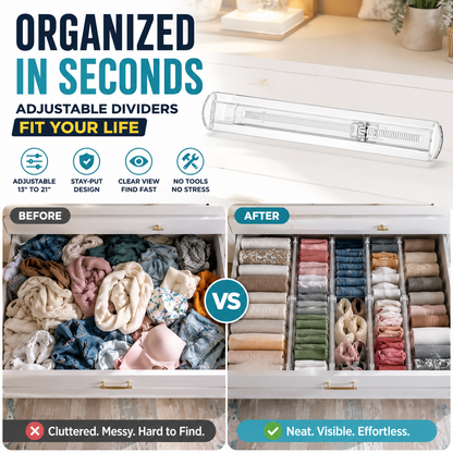 upsell - korakio®  🗂️↔️ Expandable Clear Space Divider Organizer