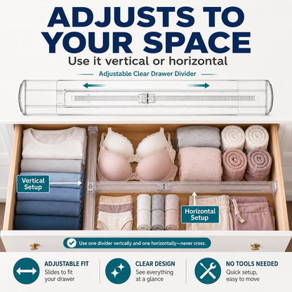 upsell - korakio®  🗂️↔️ Expandable Clear Space Divider Organizer