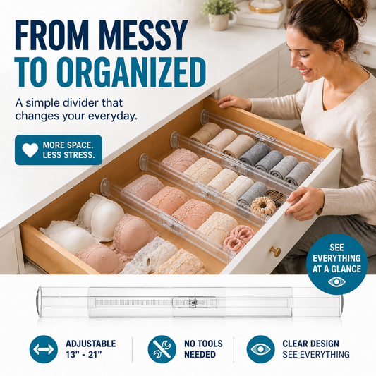 korakio®  🗂️↔️ Expandable Clear Space Divider Organizer